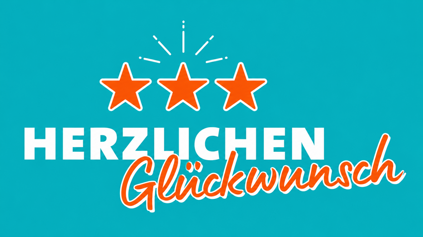 So stand es bei der Freiluftveranstaltung zur Sterneverleihung auf der Leinwand. · Foto: privat